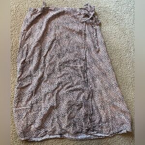 Leopard Print Wrap Skirt